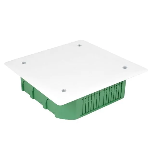 debflex-718560-bo-te-de-d-rivation-encastr-e-carr-e-140x140x45mm-verte image 1