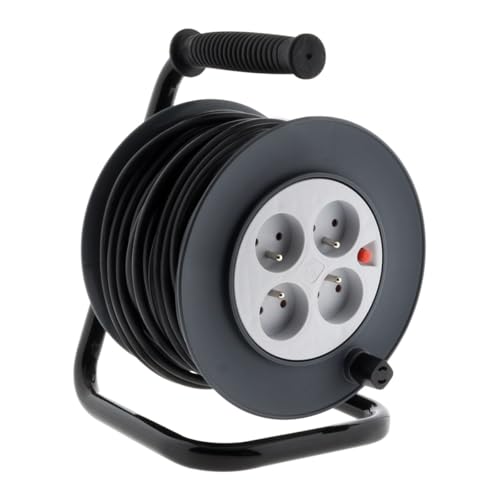 zenitech-enrouleur-h05vv-f-4-prises-3g1-5mm-15m-coupe-circuit-noir image 4