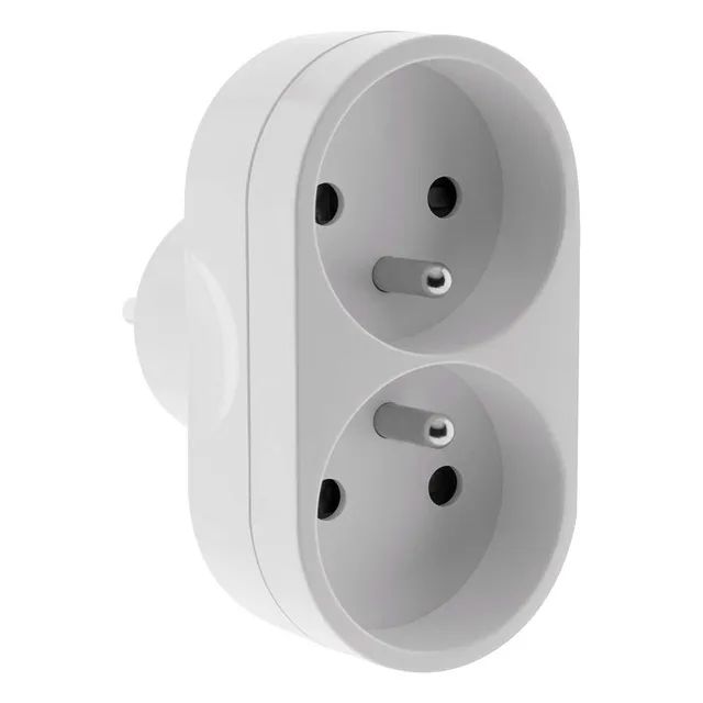 zenitech-multiprise-biplite-fa-ade-16a-blanc image 1