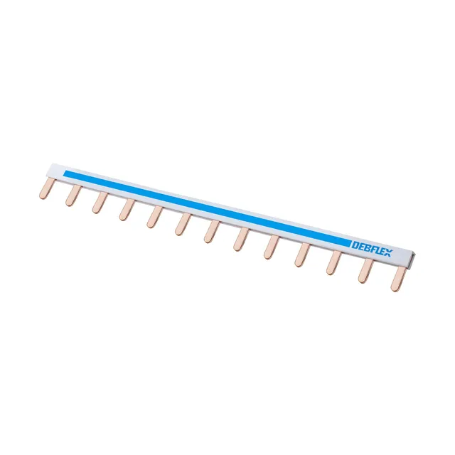 debflex-peigne-de-raccordement-horizontal-13-modules-10mm-bleu image 1