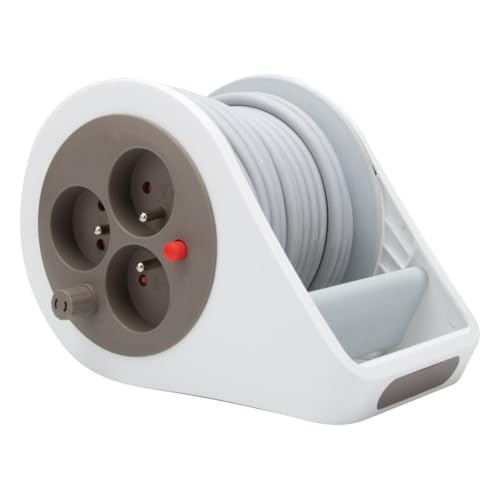 zenitech-mini-enrouleur-design-3-prises-2p-t-7m-taupe image 5