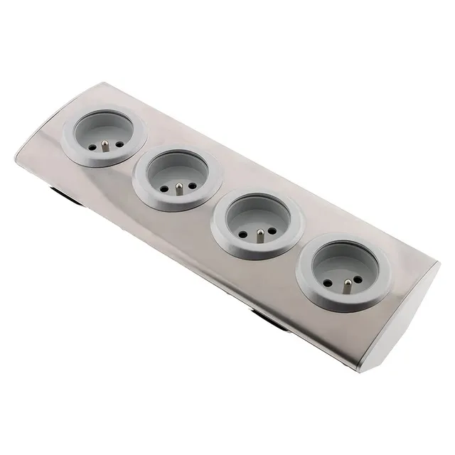 zenitech-bloc-4-prises-16a-2p-t-c-bler-gris image 1