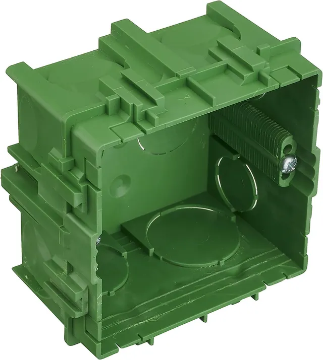 debflex-bo-te-pour-appareillage-1-poste-ma-onnerie-75x75mm-prof-40mm-verte image 1