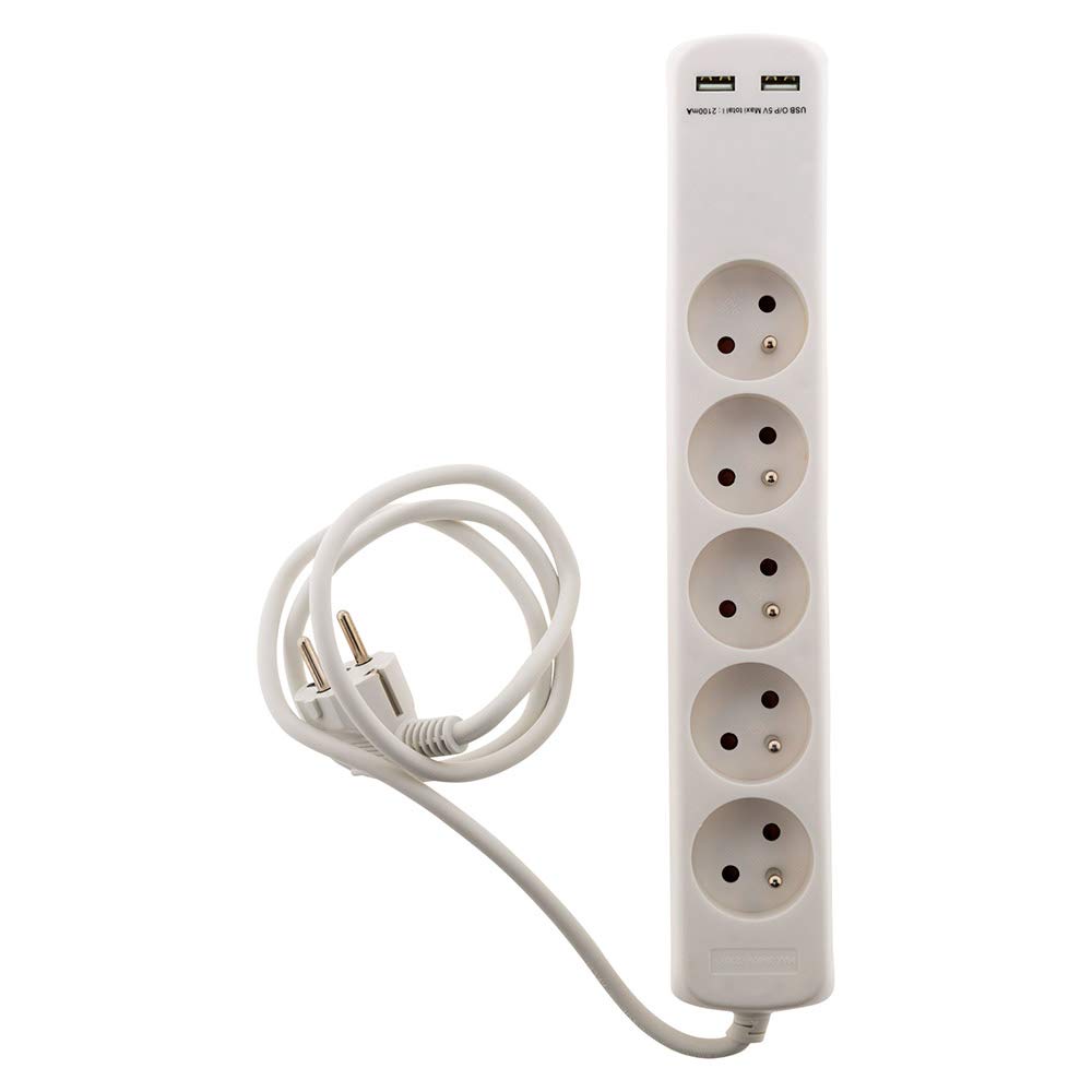 zenitech-bloc-5-prises-16a-2p-t-2-usb-2-1a-c-ble-1m image 4