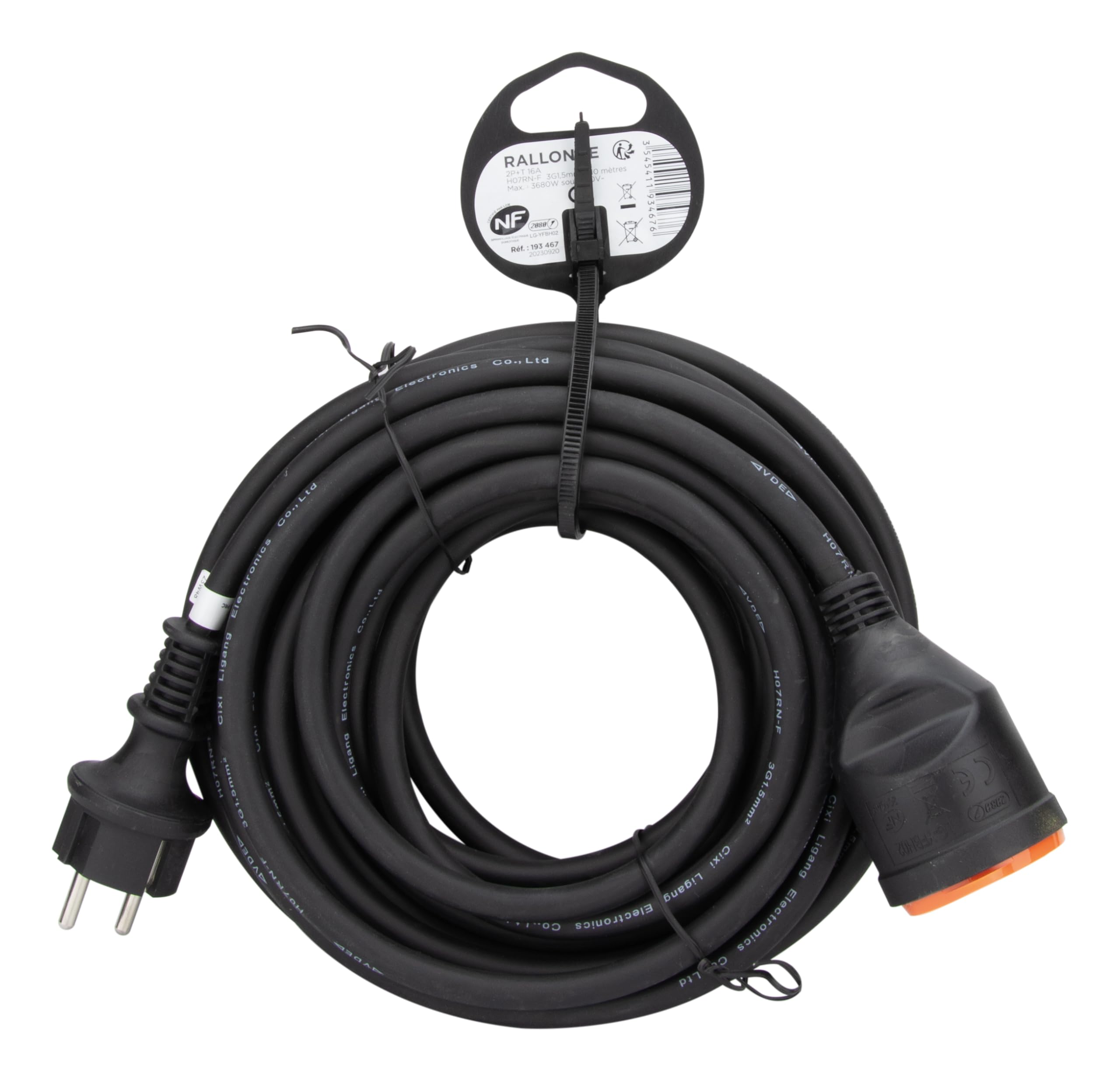 zenitech-rallonge-tanche-ip44-2p-t-h07rn-f-10m-orange image 4