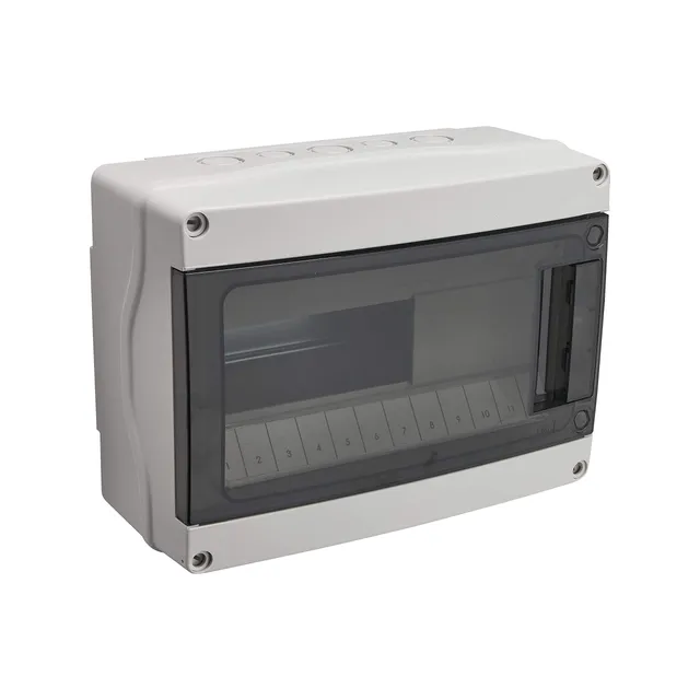 debflex-coffret-tanche-ip65-1-rang-e-12-modules-avec-bornier-706722 image 1