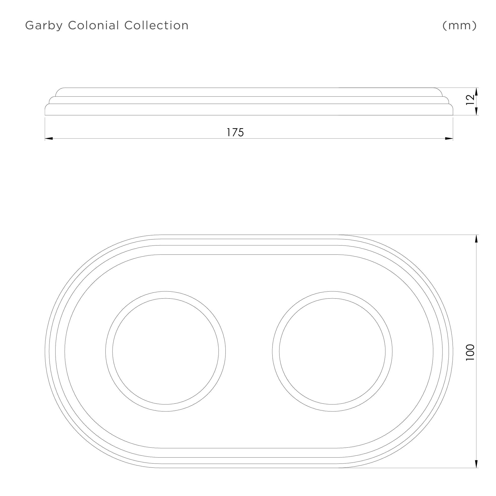 fontini-garby-colonial-plaque-d-corative-porcelaine-noire-2-postes image 3