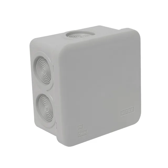 debflex-718210-bo-te-de-d-rivation-tanche-saillie-carr-e-80x80x45-mm-grise-ip66 image 1