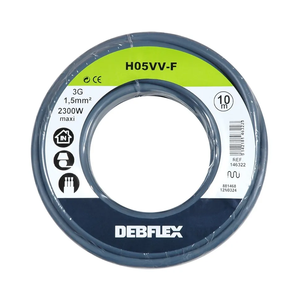debflex-bobinot-c-ble-souple-h05vv-f-3g1-5mm-10m-gris-146322 image 1