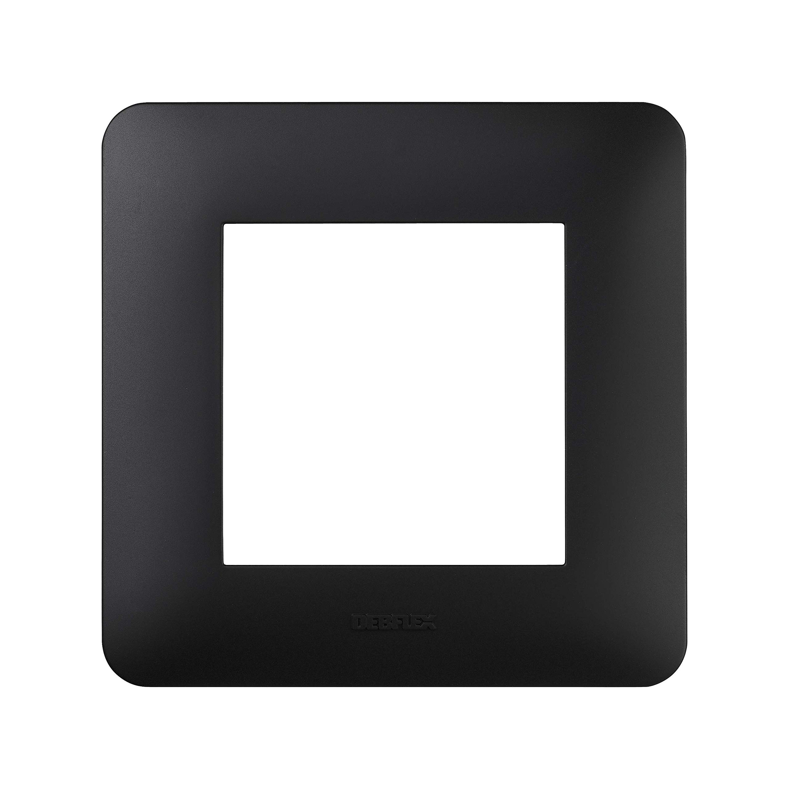 debflex-casual-742071-plaque-simple-noir-mat-85x85-mm-abs image 2