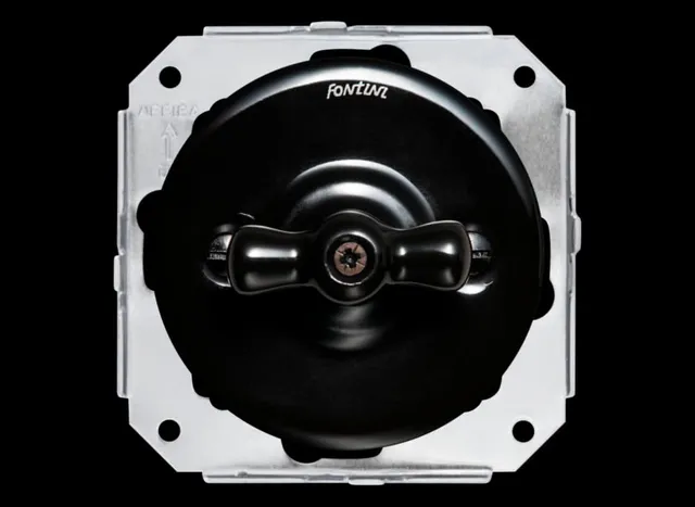 fontini-garby-colonial-double-va-et-vient-porcelaine-noire-manette image 1