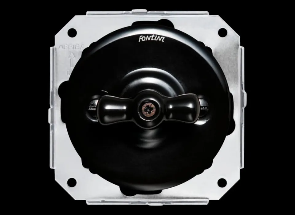 fontini-garby-colonial-double-va-et-vient-porcelaine-noire-manette image 1