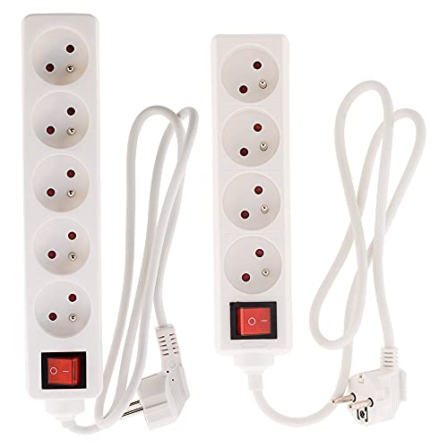 zenitech-lot-de-2-blocs-multiprise-4-prises-16a-2p-t-interrupteur-blanc image 7