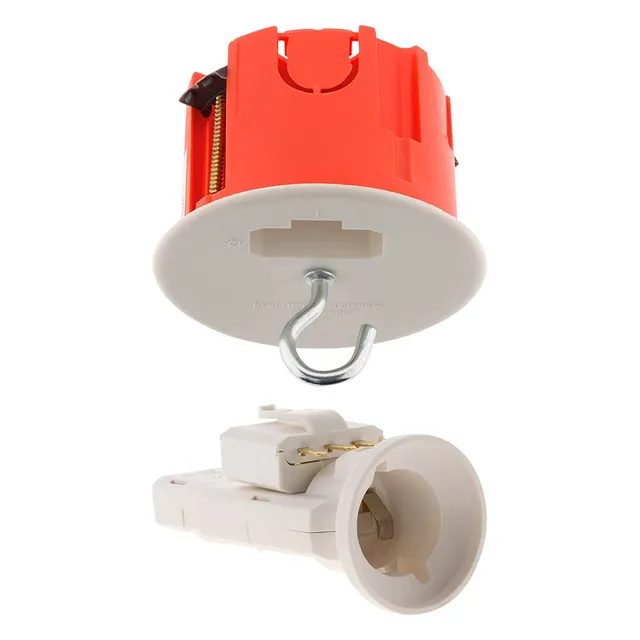 zenitech-kit-dcl-point-de-centre-placo-e27-rouge image 1