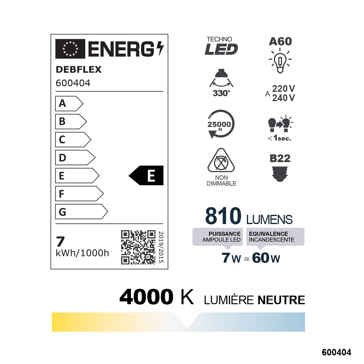 debflex-ampoule-a60-led-b22-7w-4000k-810lm-blanc-neutre image 2