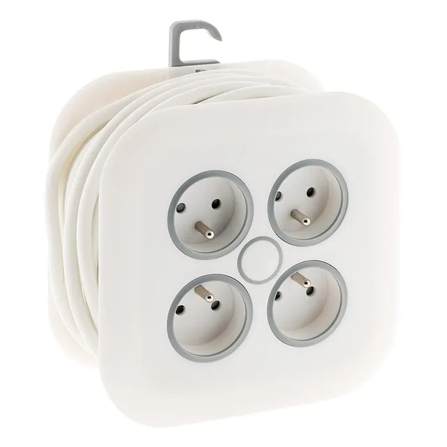 zenitech-enrouleur-domestique-4-prises-16a-2p-t-c-ble-7-m-blanc-fiche-extraplate image 1