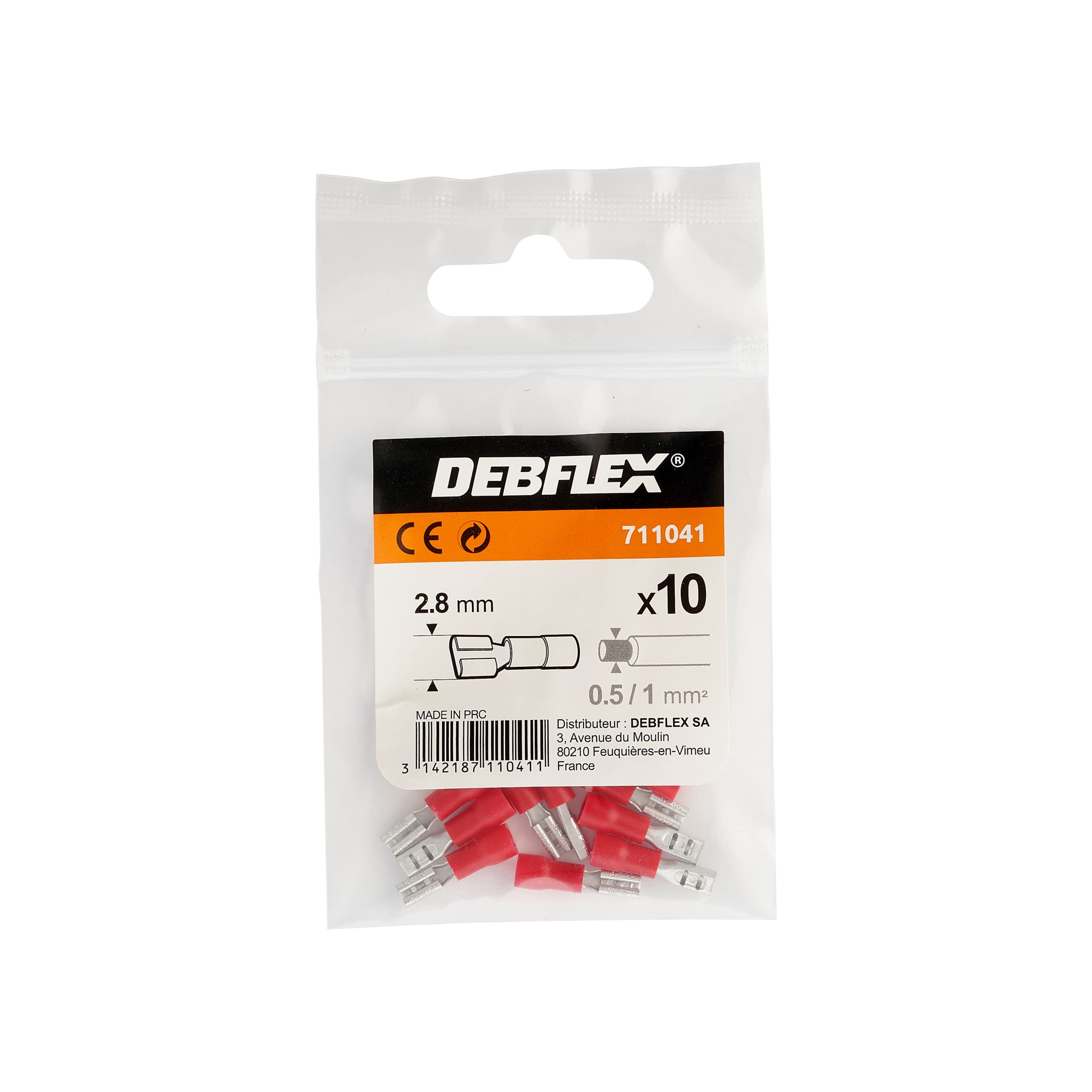 debflex-711041-clips-femelles-pr-isol-s-rouges-2-8x0-8-mm-sachet-de-10 image 6