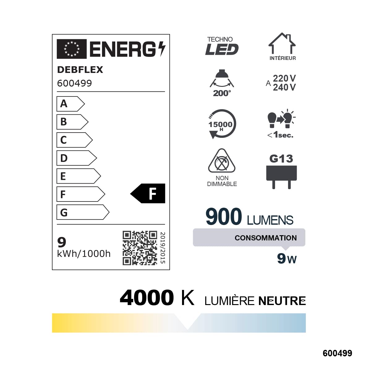 debflex-tube-led-9w-g13-604mm-blanc-neutre-4000k-29mm image 2