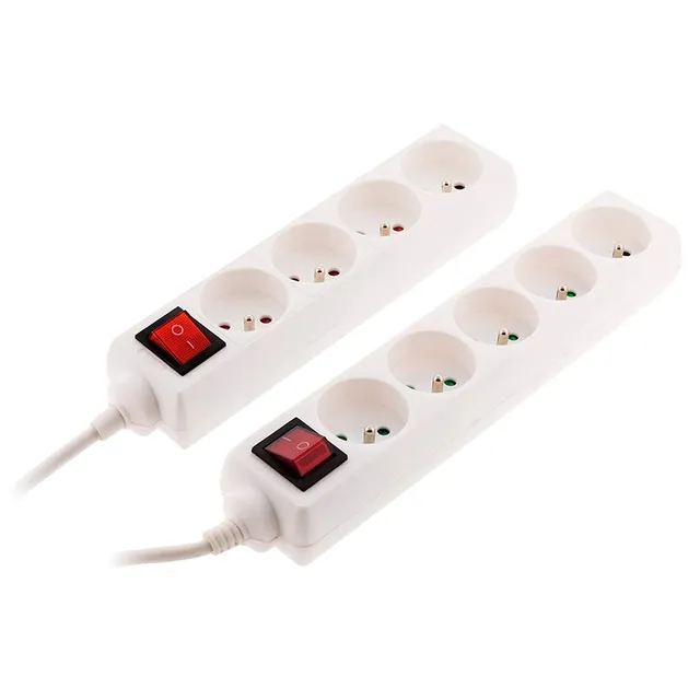 zenitech-lot-de-2-blocs-multiprise-4-prises-16a-2p-t-interrupteur-blanc image 1