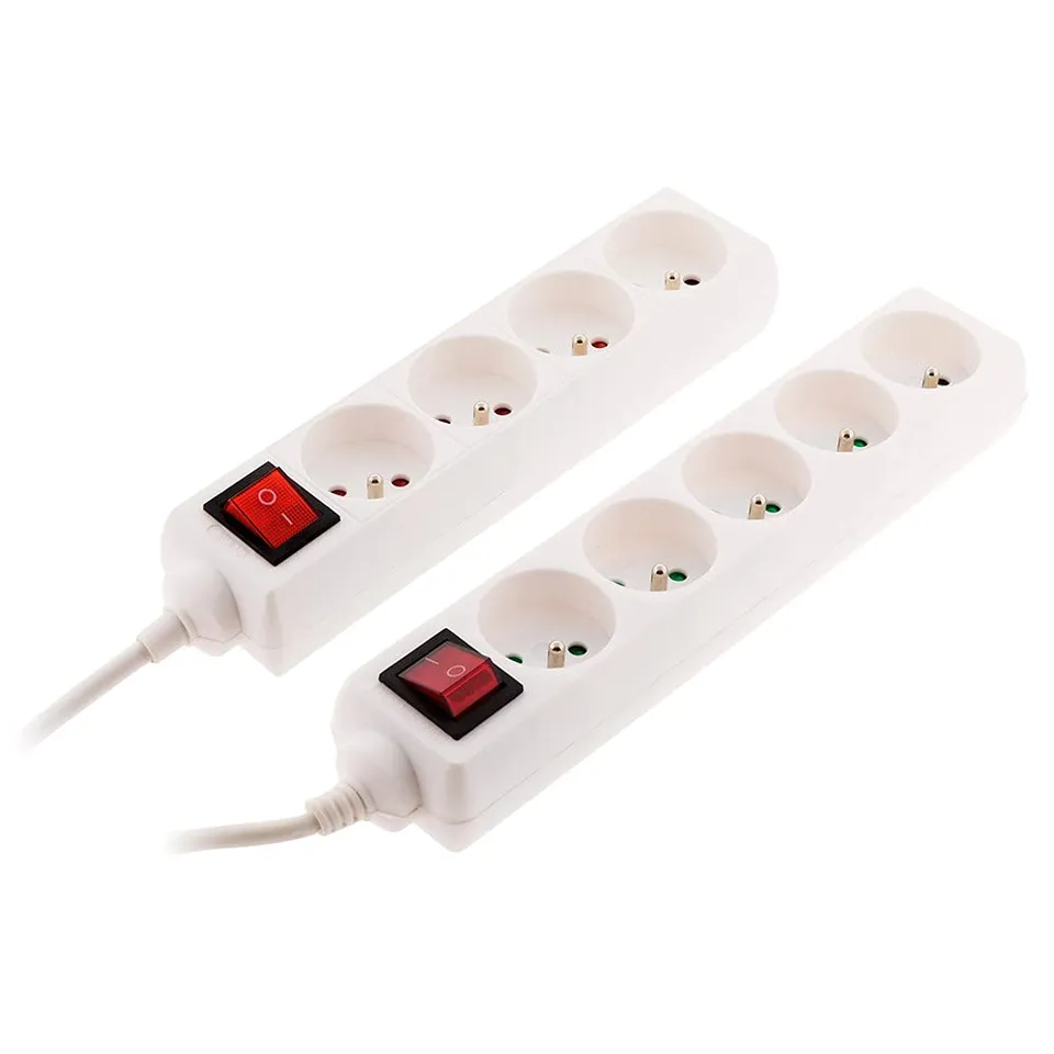 zenitech-lot-de-2-blocs-multiprise-4-prises-16a-2p-t-interrupteur-blanc image 1
