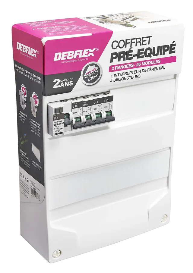 debflex-nora-coffret-lectrique-pr-quip-2-rang-es-26-modules-707623 image 1