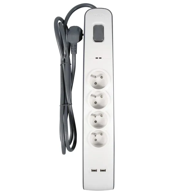 debflex-bloc-multiprise-parafoudre-4-prises-2p-t-16a-2-usb-2-4a-cordon-2m image 1