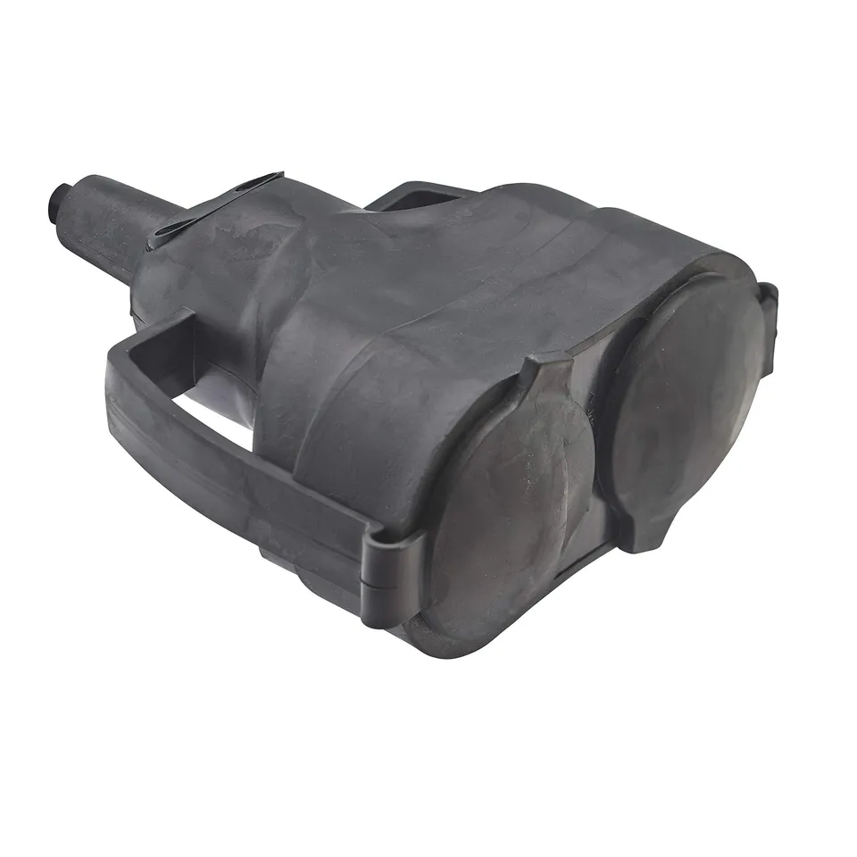 debflex-double-fiche-femelle-tanche-2p-t-16a-caoutchouc-noire image 1