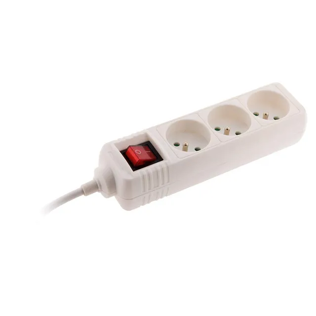 zenitech-bloc-multiprise-3-prises-16a-2p-t-avec-interrupteur-blanc image 1