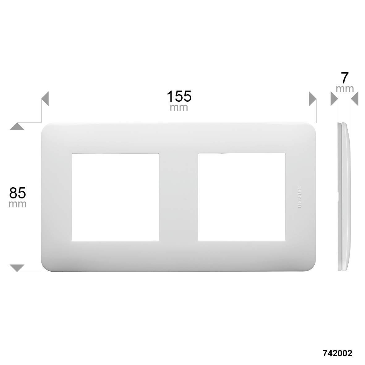 debflex-casual-742002-plaque-de-finition-double-poste-71mm-blanc-brillant image 6