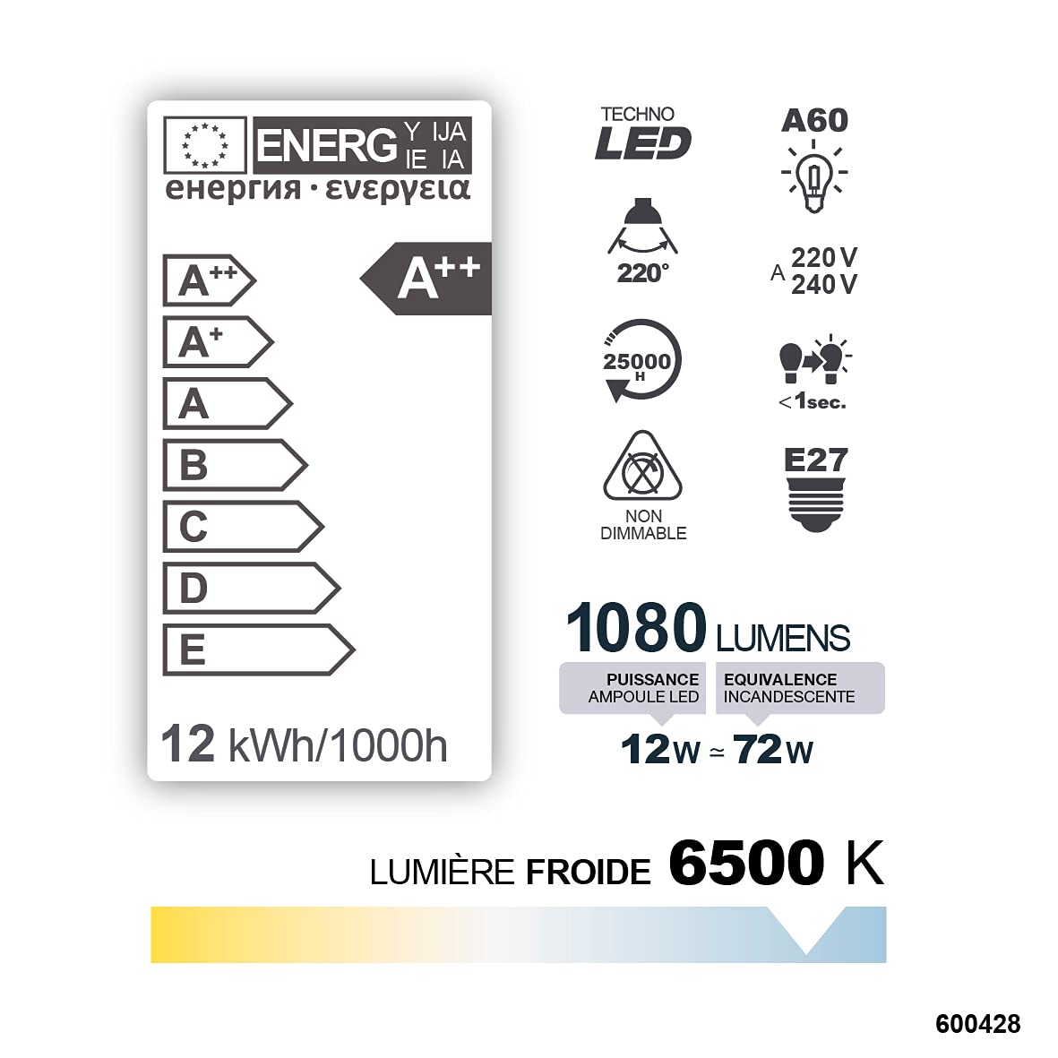 debflex-emeraude-ampoule-led-e27-a60-9w-6500k image 7