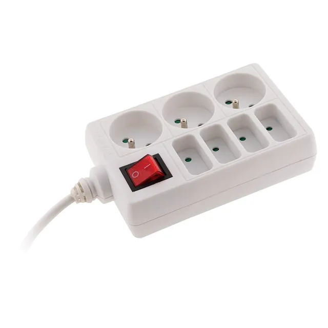 zenitech-bloc-multiprise-4x6a-3x16a-blanc-1m image 1