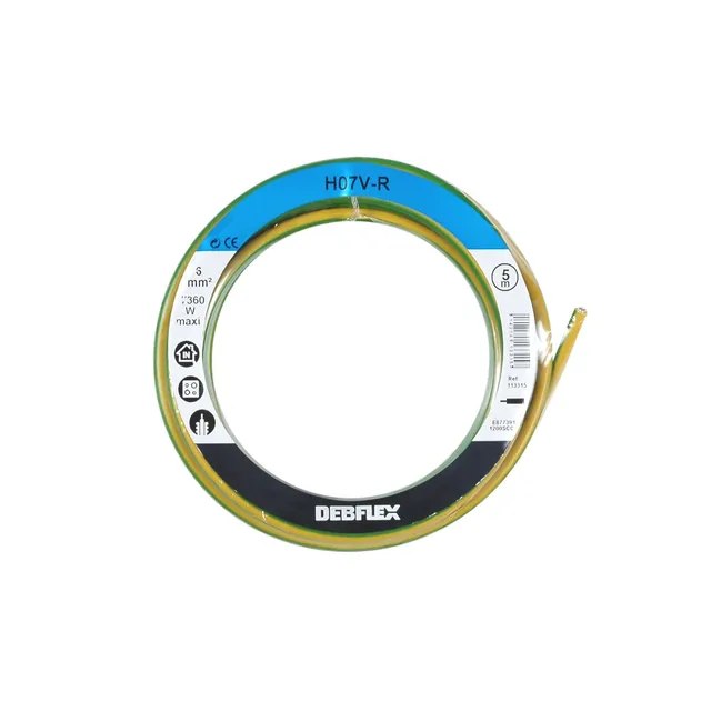 debflex-bobinot-c-ble-rigide-h07vr-6mm-jaune-vert-5m image 1