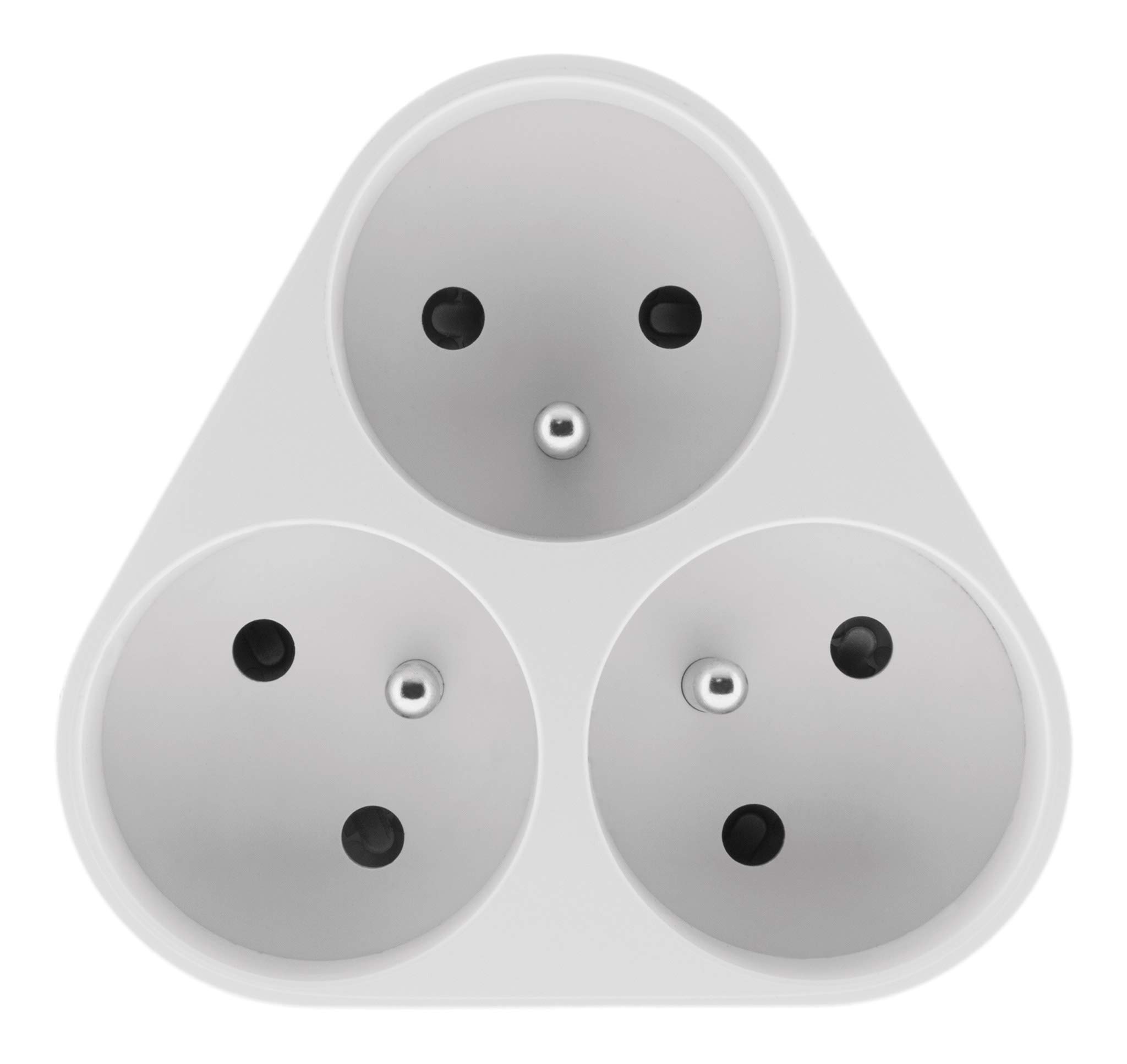 zenitech-multiprise-triplite-triangulaire-16a-blanc image 2