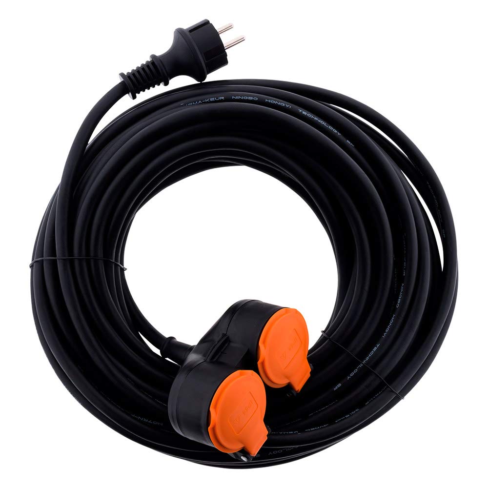 zenitech-rallonge-tanche-2-prises-clapet-orange-h07rn-f-3x1-5mm-25m image 2