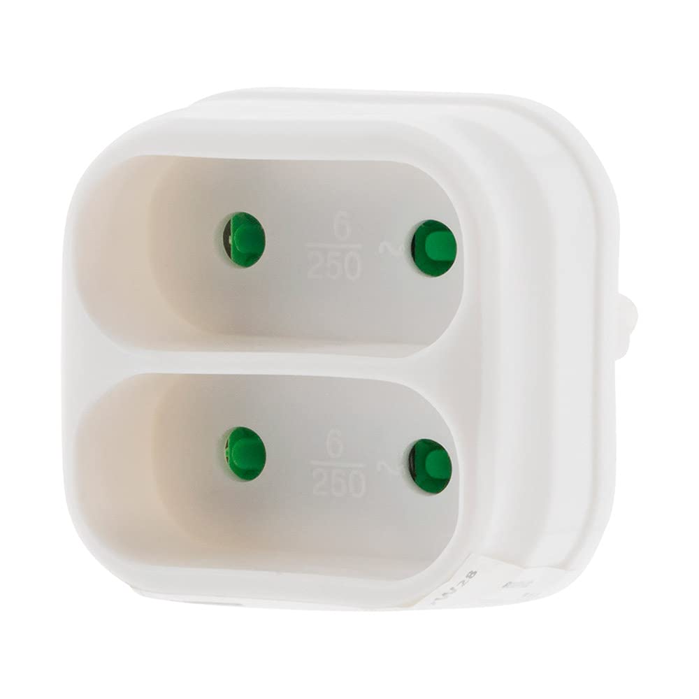 zenitech-multiprise-biplite-fa-ade-2x6a-blanc image 4