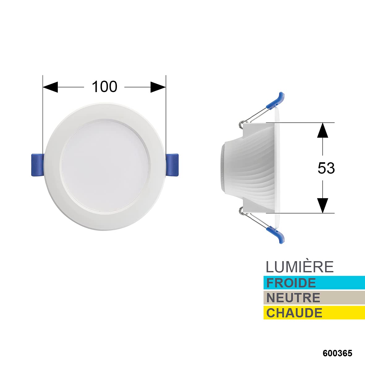debflex-trimax-downlight-spot-led-encastrable-5w-400lm-diam-tre-75mm image 2