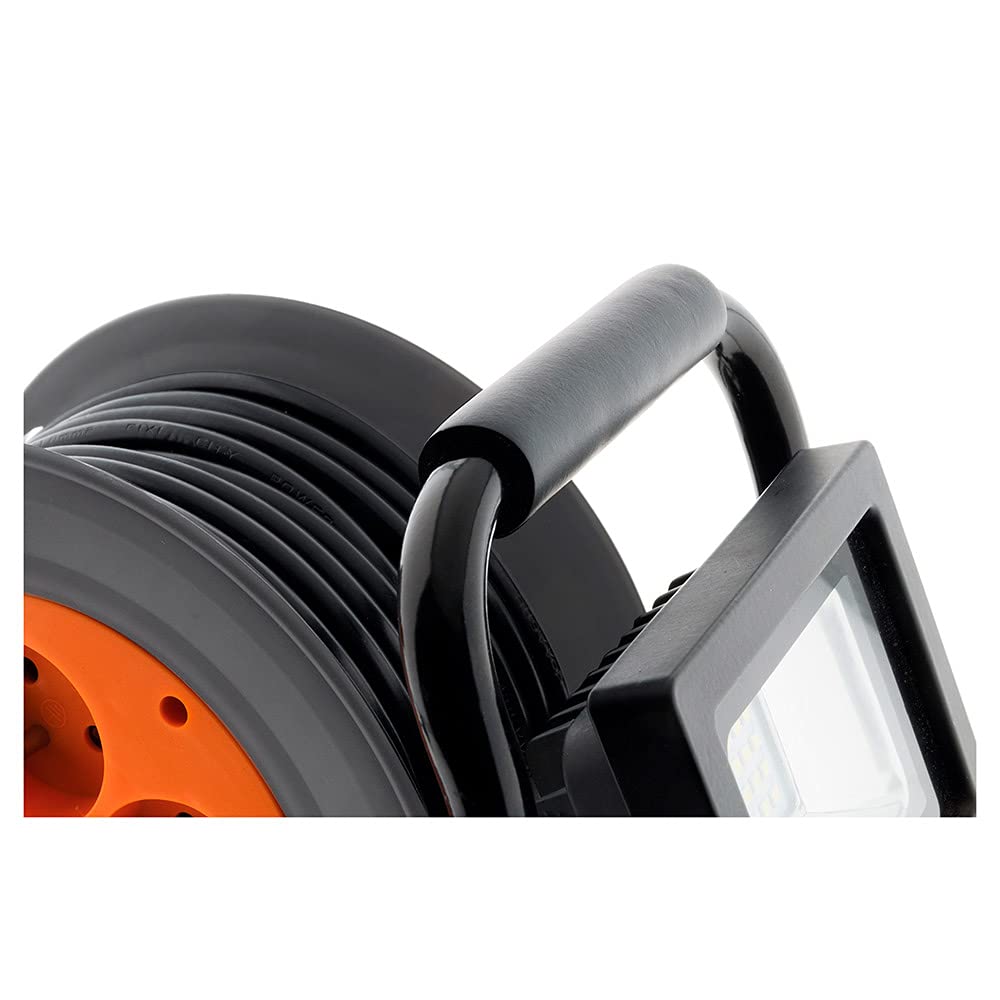 zenitech-enrouleur-lectrique-4-prises-2p-t-projecteur-led-15m-orange image 7