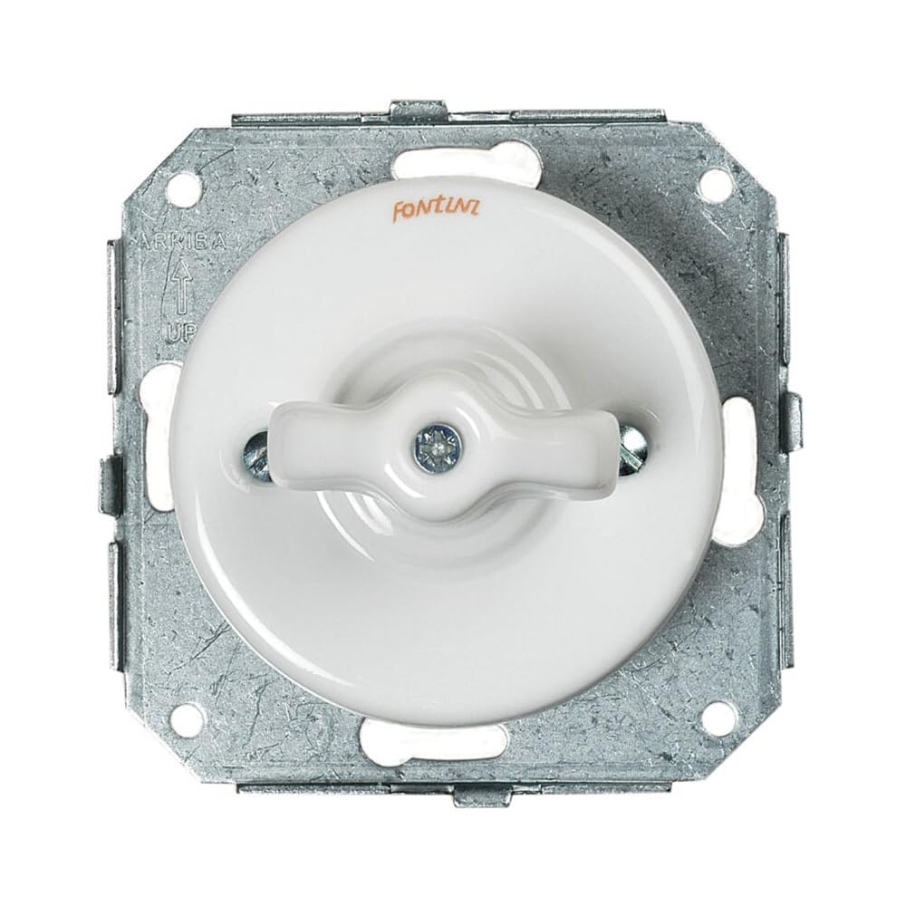 fontini-garby-colonial-double-va-et-vient-manette-porcelaine-blanche image 1