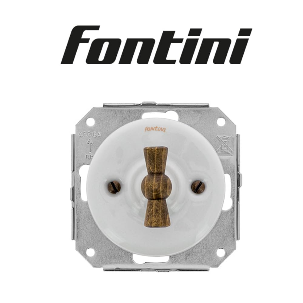fontini-garby-colonial-double-va-et-vient-porcelaine-blanche-manette-bois-h-tre- image 2