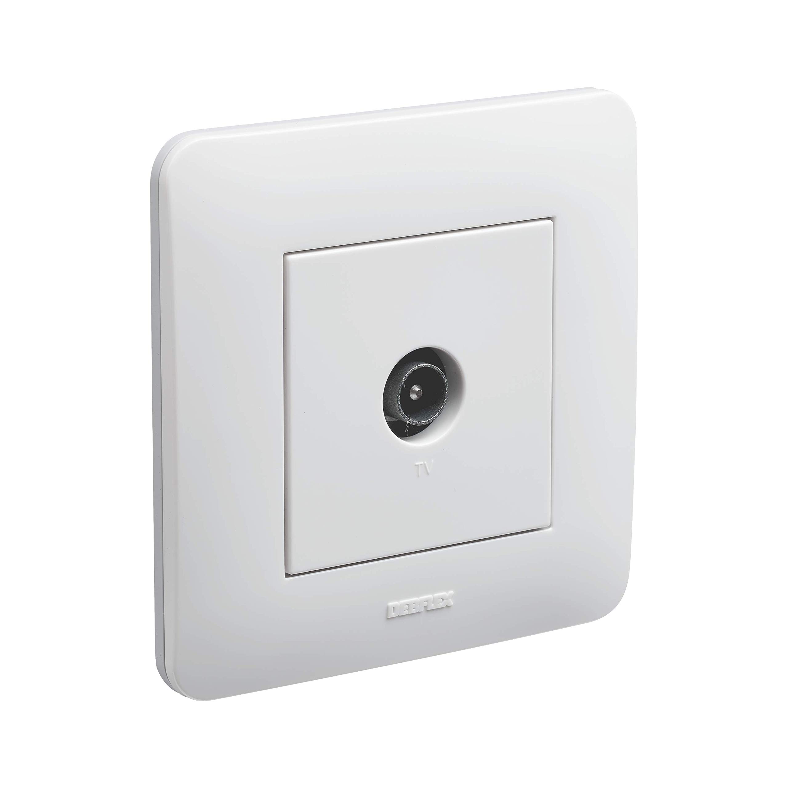 debflex-casual-742760-prise-tv-encastr-e-compl-te-blanc-brillant image 1