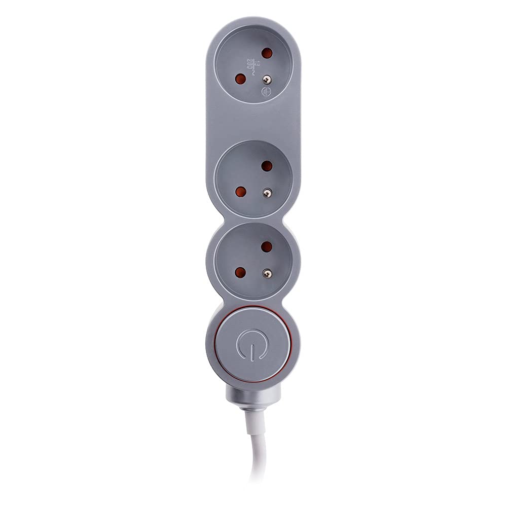 zenitech-bloc-home-3-prises-16a-avec-interrupteur-fiche-extraplate-silver-1-5m image 2