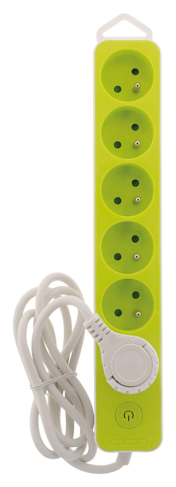 zenitech-multiprise-4-prises-16a-avec-interrupteur-blanc image 2