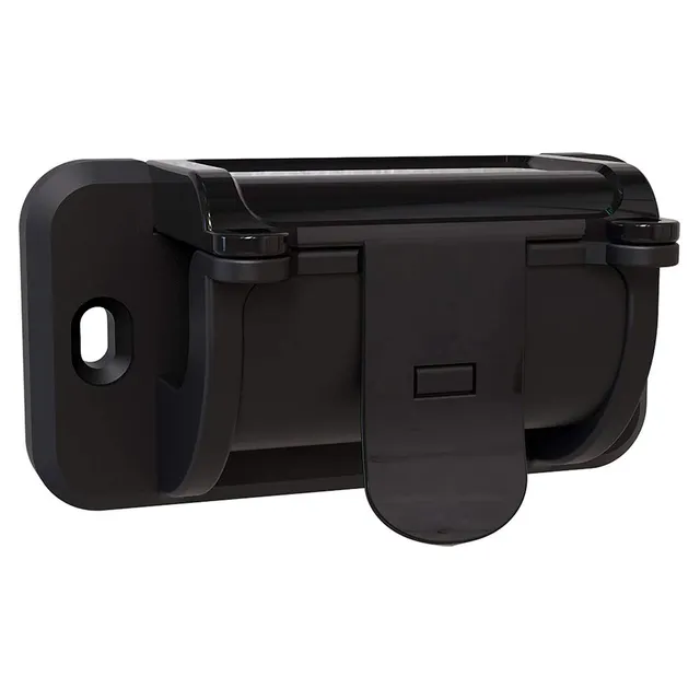 zenitech-support-mural-acier-noir-pour-enrouleur-jardin-entraxe-80mm image 1