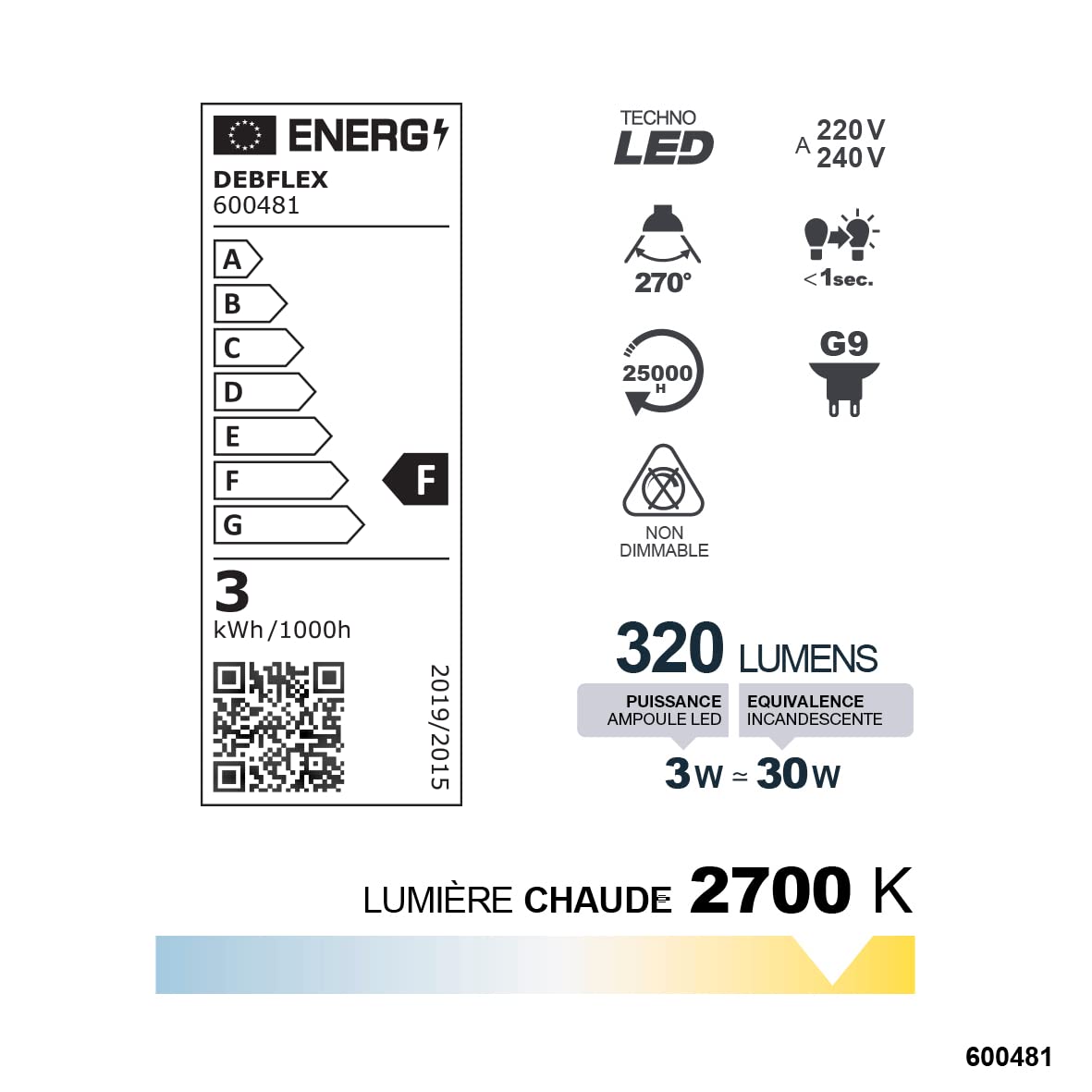 debflex-600481-ampoule-led-g9-3w-2700k-blanc-chaud-300-lm image 2