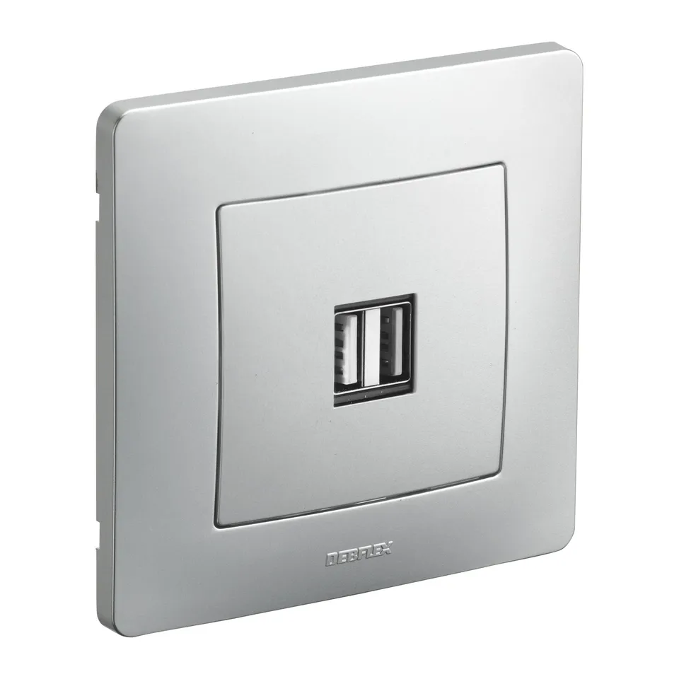 debflex-caly-prise-usb-double-alu-749526 image 1