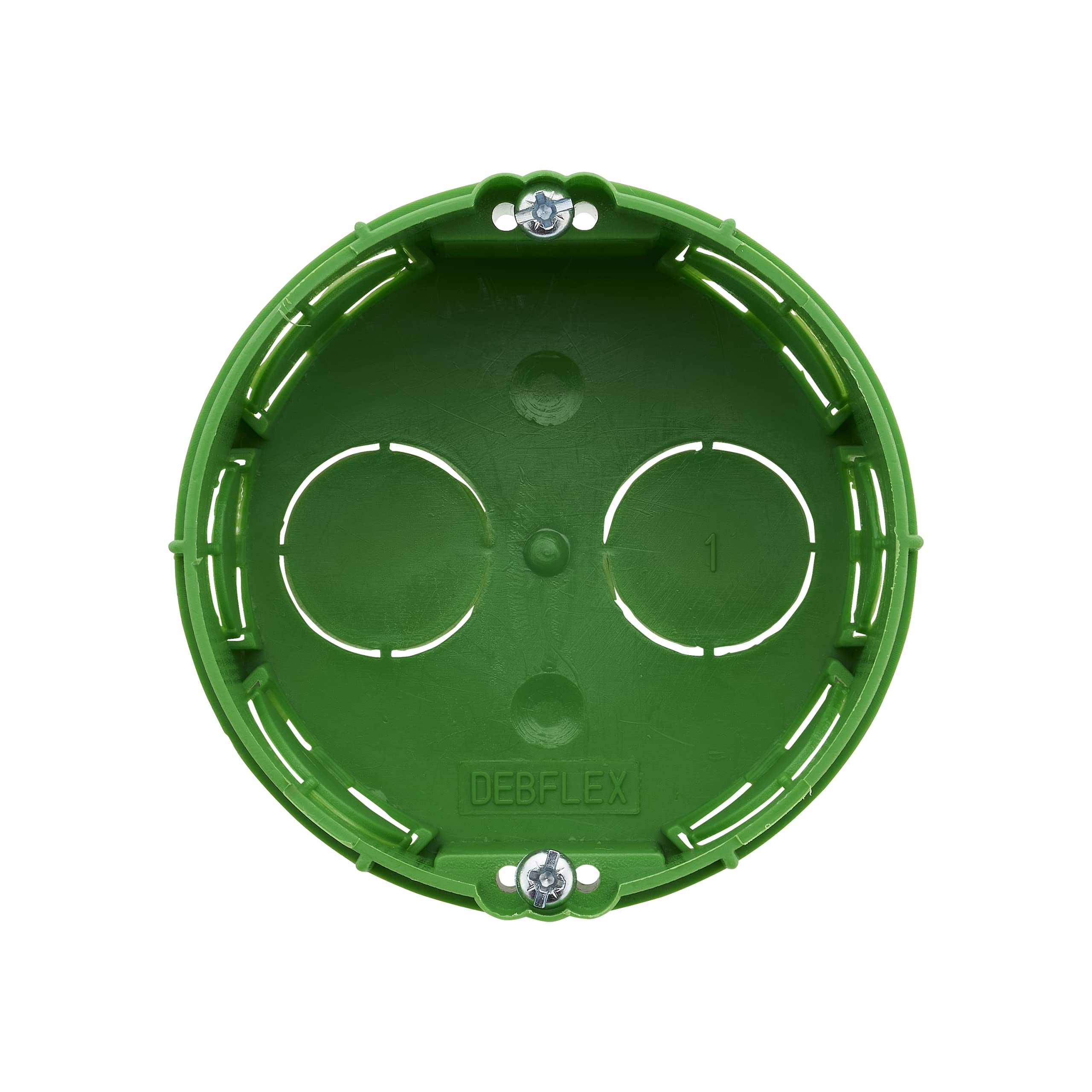 debflex-bo-te-de-d-rivation-ronde-encastrable-d67x30-mm-verte-s-film-griffes-ou- image 2