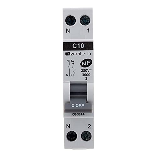 zenitech-disjoncteur-phase-neutre-10a-nf-blanc image 7