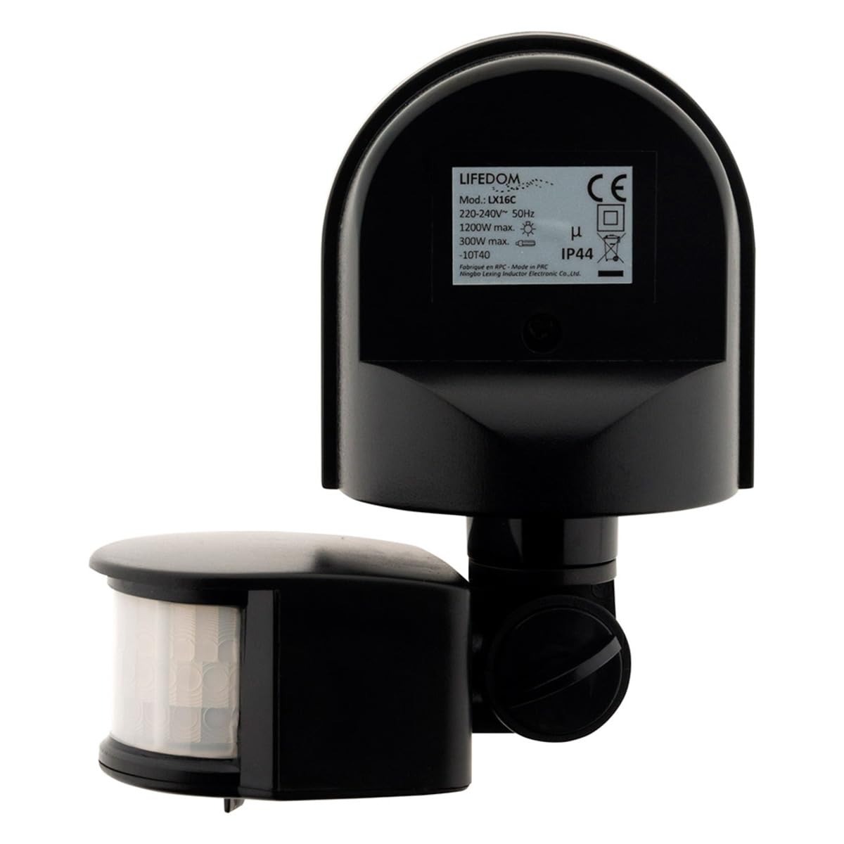 zenitech-d-tecteur-de-mouvement-ip44-t-te-orientable-1200w-noir image 5