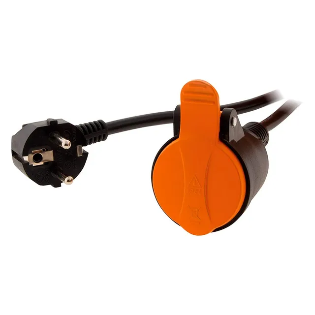 zenitech-rallonge-tanche-ip44-2p-t-h07rn-f-10m-orange image 1