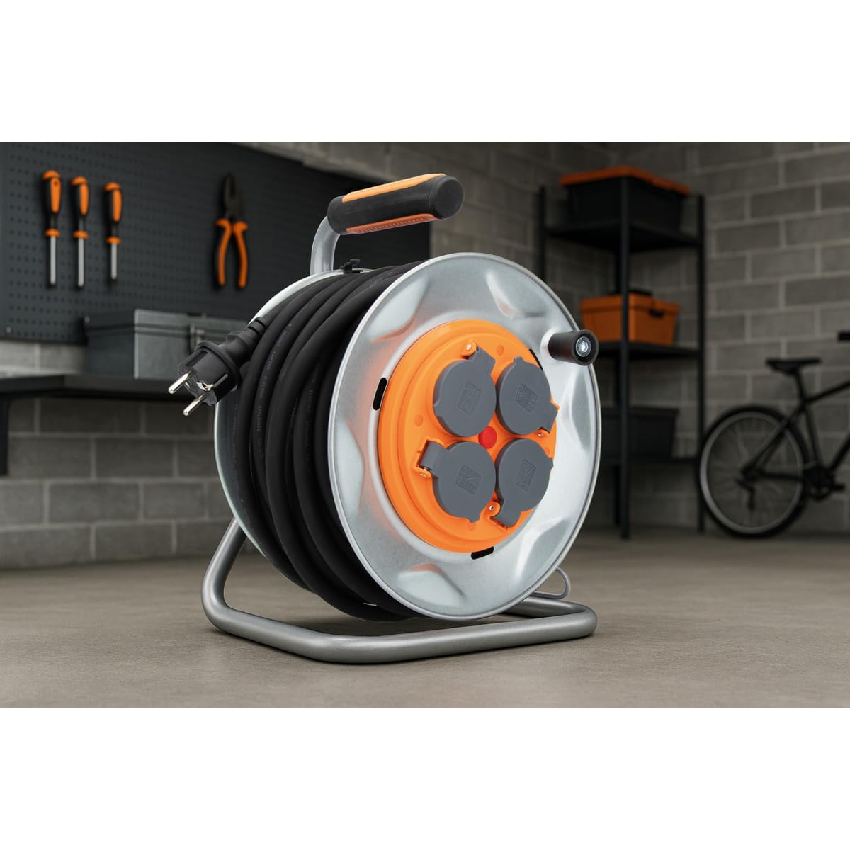 zenitech-enrouleur-de-chantier-ip44-4-prises-16a-25-m-orange image 2